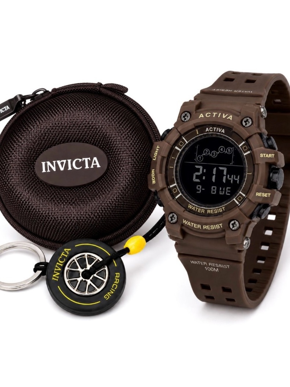 Invicta Brown Digital Activa Sport Watch with Black Dial